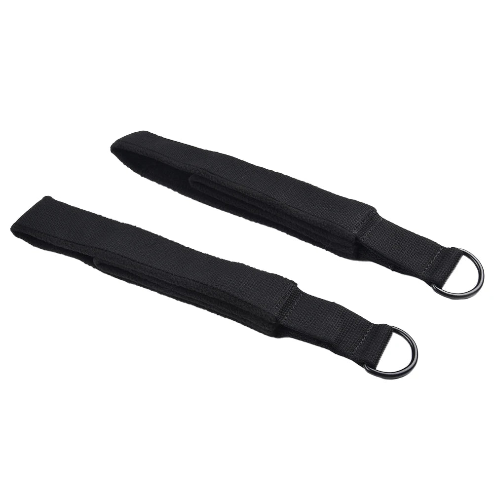 Pilates Reformer Foot Straps - Double Loop D-Ring Exercise Handles (2-Pack)