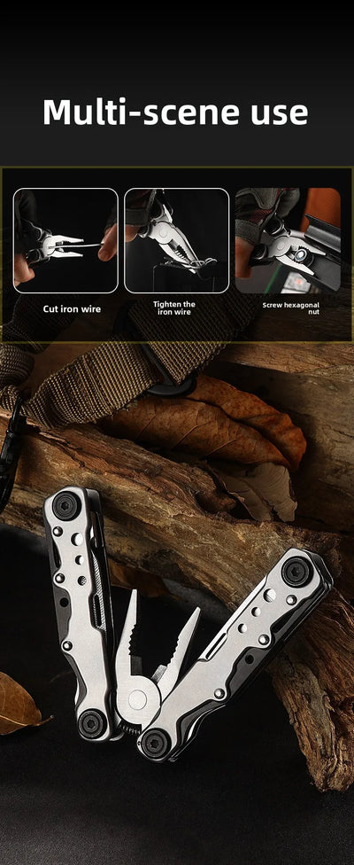 Multifunctional pliers mini tool pliers steel folding pliers multi-purpose knife pliers emergency outdoor home portable