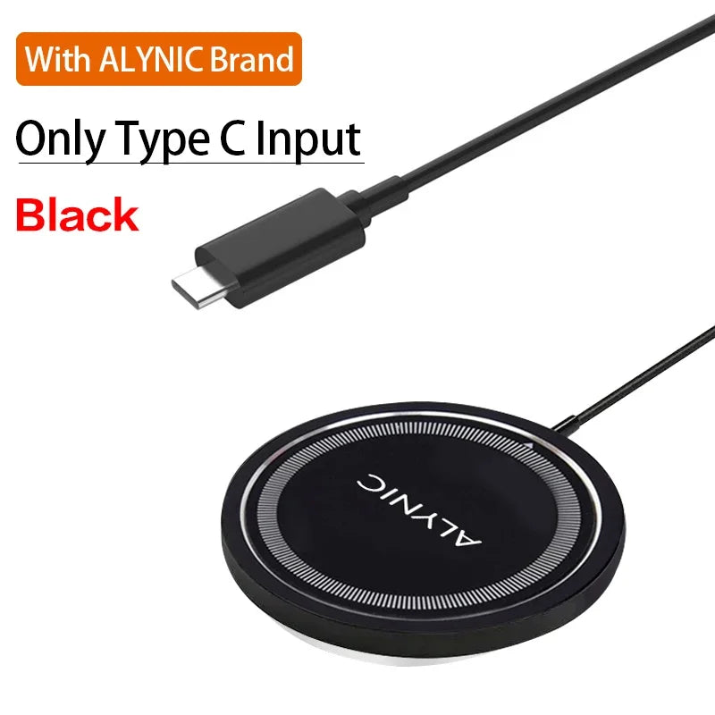 Magnetic Wireless Charger Pad Stand for iPhone 16 15 14 13 Pro Max Mini Airpods PD Macsafe Earphone Phone Fast Charging Station