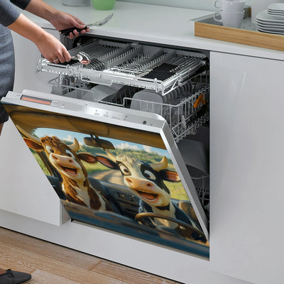 Easy-Clean Magnetic Dishwasher Door Cover - No Glue Needed, Perfect for Kitchen Decor & Stainless Steel Panels, 23.03x25.59 inch