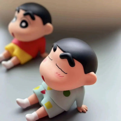 2025 New Crayon Shin chan Anime Lazy Phone Stand Mobile Stand Desktop Ornament Trendy Play Handmade Model Doll