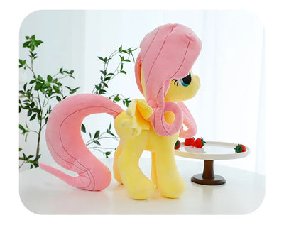 New My Little Pony Plush Doll Anime Twilight Sparkle Fluttershy Pinkie Pie Cartoon Soft Ornament Birthday Kawaii Toy Kid Gift