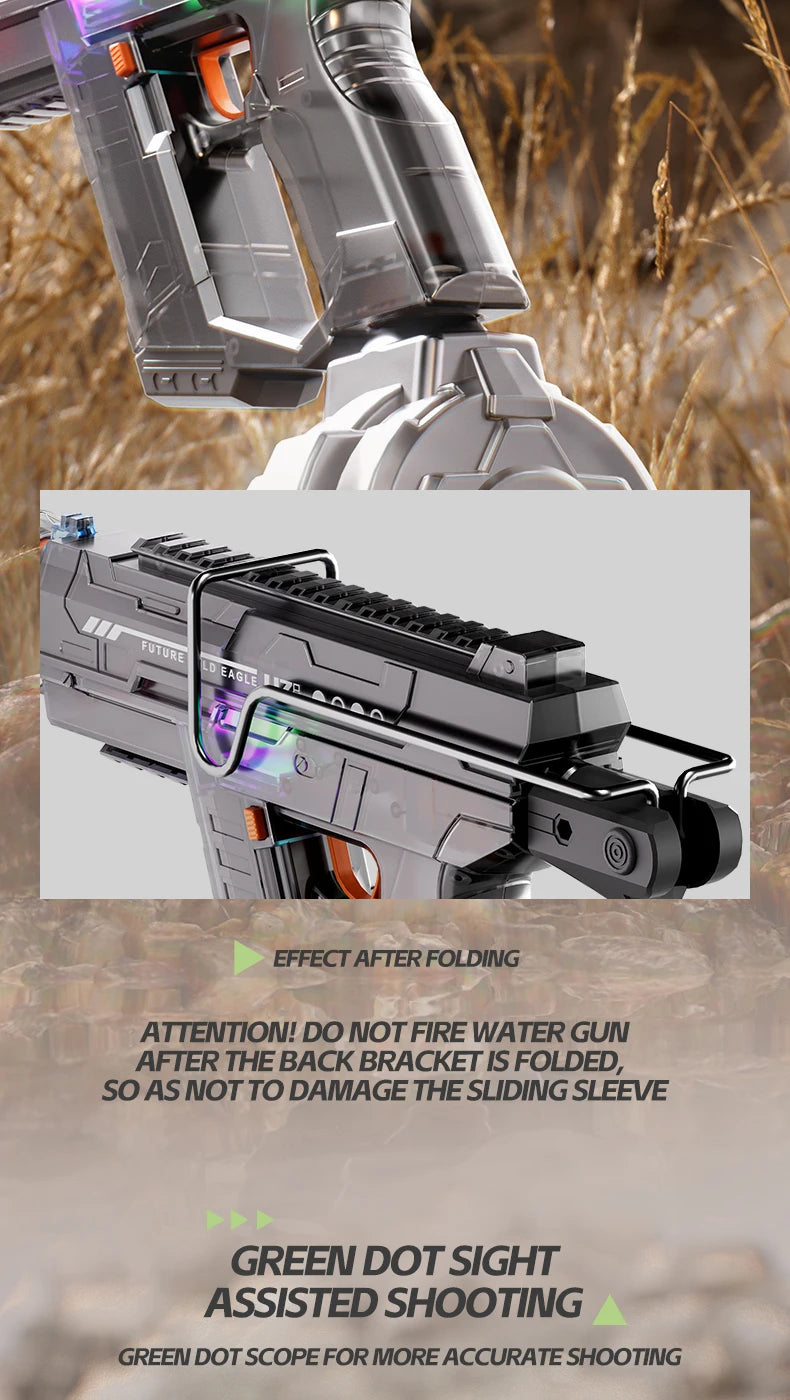 2025 New Summer UZI Water Gun Toy Swimming Pool Play Water Adult Shots Games Toy Outdoor Games High Pressure Water Gun Kids Gift