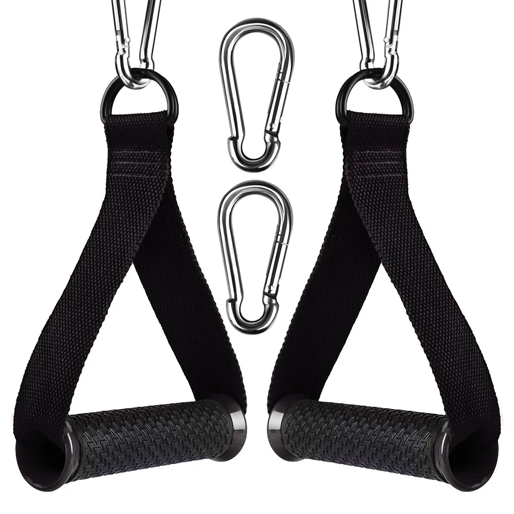 Heavy Duty Exercise Handles Cable Attachment Gym Resistance Bands Handles Anti-slip Grip Pilates Yoga Strength Trainer Workout