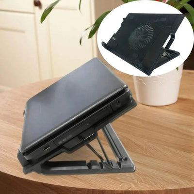 Adjustable Laptop Cooling Fan Pad Heat Dissipation Two USB Port Laptop Cooler Base Stand Portable 15.6 Inch