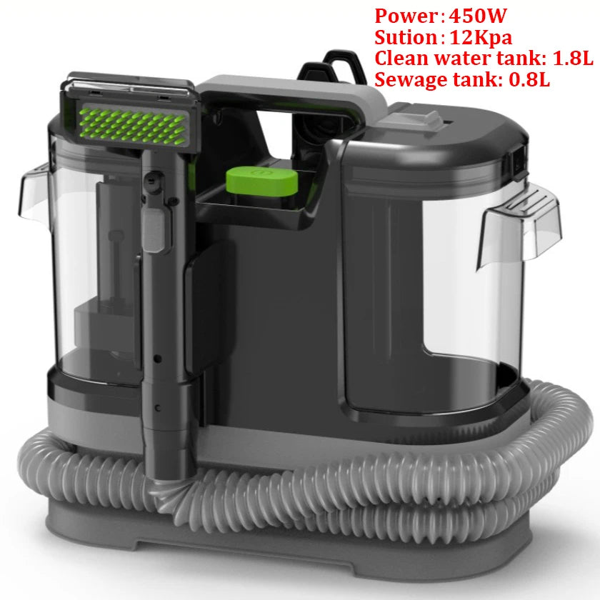 500W Spot Cleaner 12KPa Handheld Carpet Cleaner for Sofa Curtain Pet Hair Spray Suction Integrated Machine Clean Machine