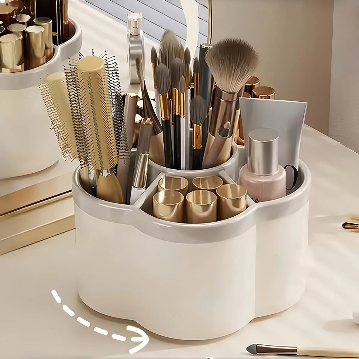 360-Degree Rotating Desktop Organizer Storage Box