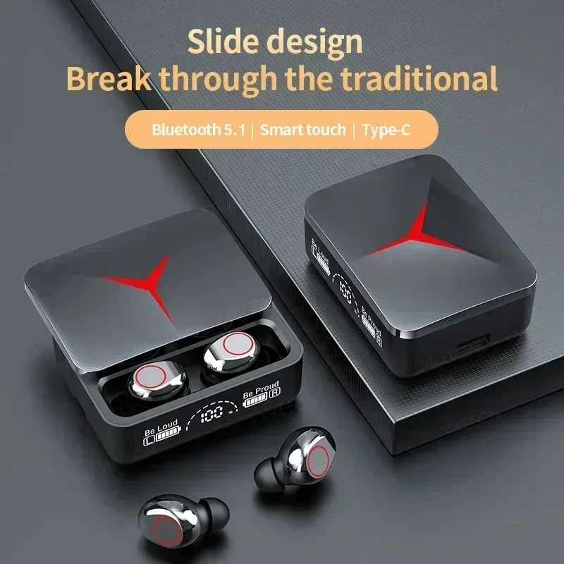 TWS M90 Wireless Headphones Gaming Earphone Bluetooth 5.3 Sport Earbuds with Mic Wireless Headset For iPhone 16 15 14 13 Xiaomi