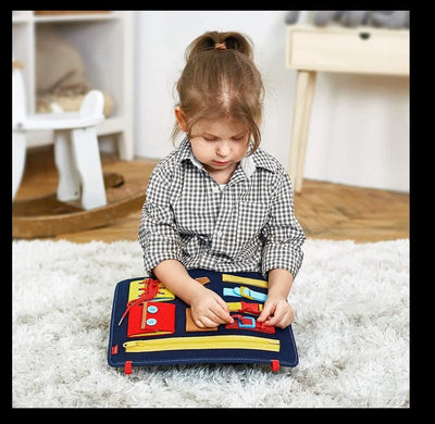 Busy Board Montessori Toys for Toddlers Sensory Toy Preschool Learning Educational Travel Activities For Boys Fine Motor Skills