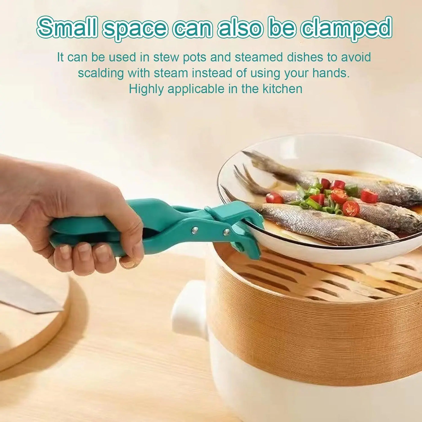 Easy Lift Anti-Scald Bowl Clip Hot Dish Non-slip Holder Plate Retriever Tongs Pot Pan Gripper Multifunction Kitchen Supplies