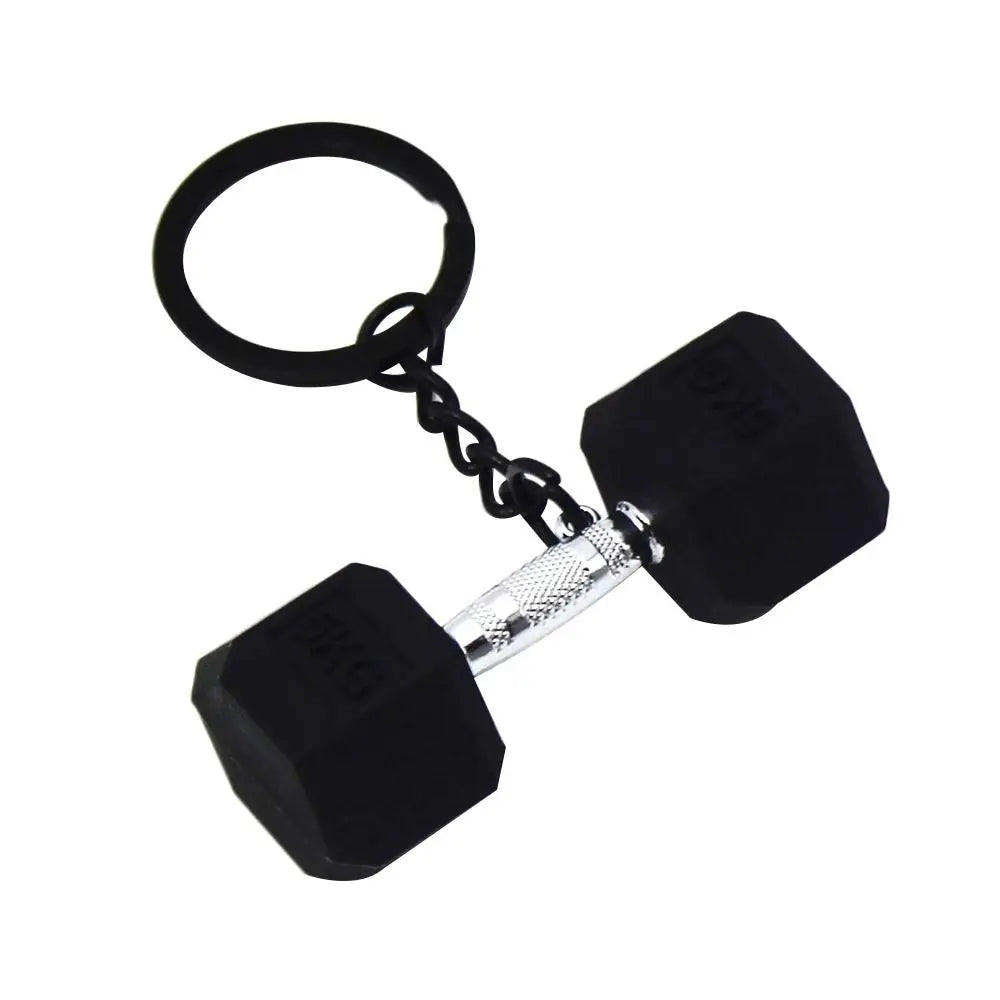 Gym Gifts DIY Barbell Keychain Gym Lovers PVC Charms Bags Keychain Kettlebell Dumbbell Pendant Keychain Jewelry Accessories