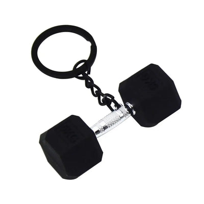 Gym Gifts DIY Barbell Keychain Gym Lovers PVC Charms Bags Keychain Kettlebell Dumbbell Pendant Keychain Jewelry Accessories
