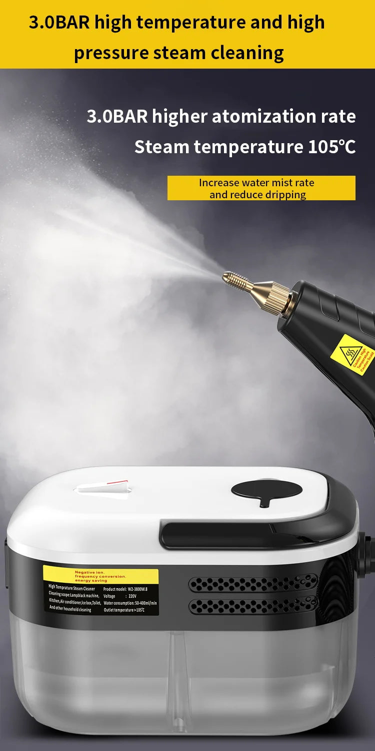 Steam Cleaner High Pressure and Temperature Handhled Steam Mop Commercial Household Air Conditioner Kitchen Hood Car Jet Washer
