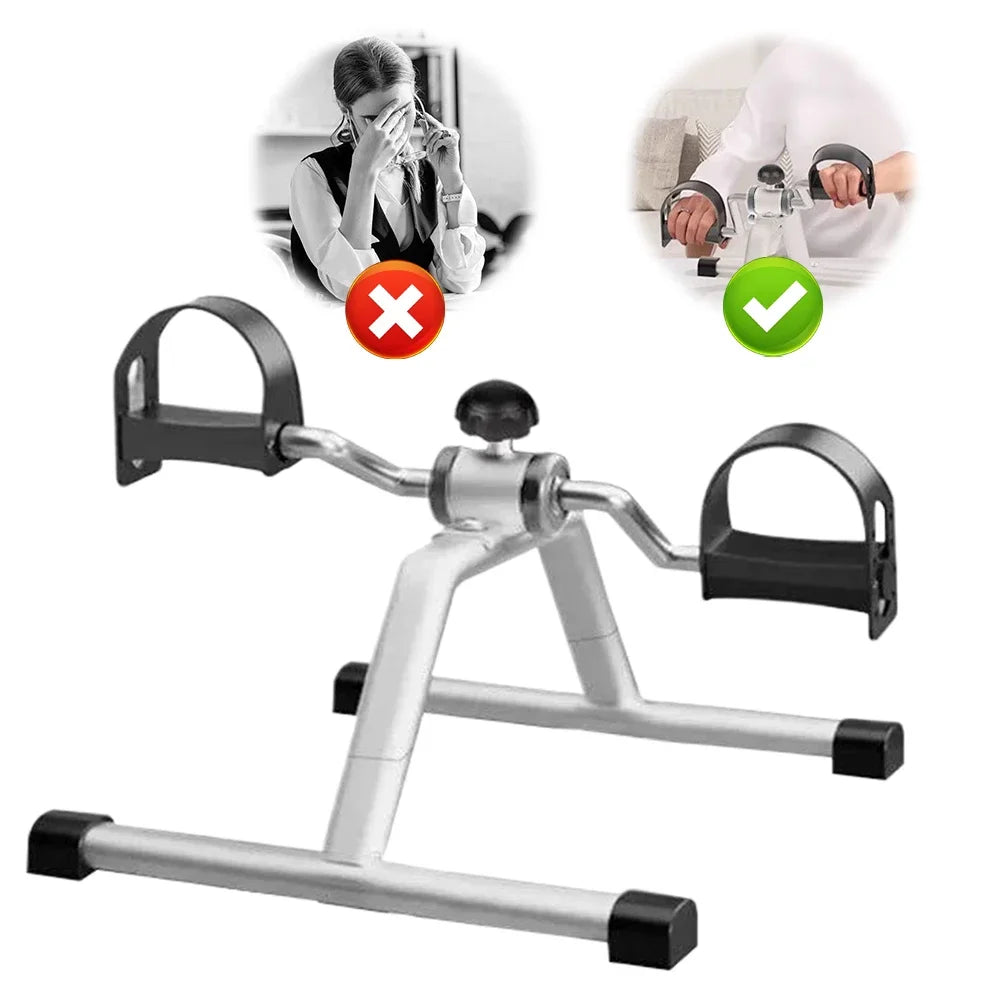 Portable Pedal Exerciser Under Desk Bike Pedal Exerciser Foot Peddler Machine Mini Bicycle Trainer for Indoor Leg Rehabilitation