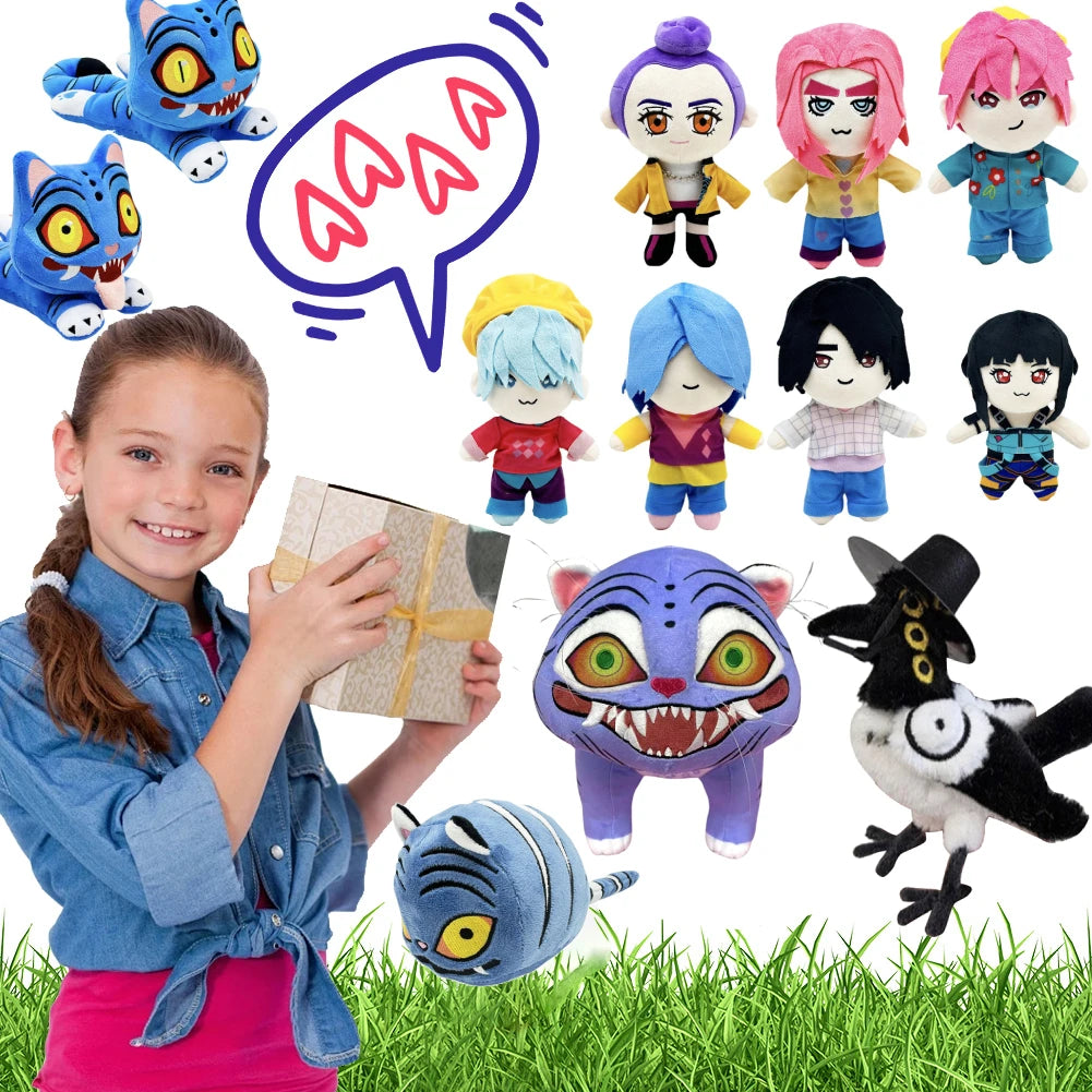2025 NEW Kpop Demon Hunters Tiger Plush Toy Demon Hunters Kpop Accessories Toy Anime Game Collection for Christmas Birthday Gift