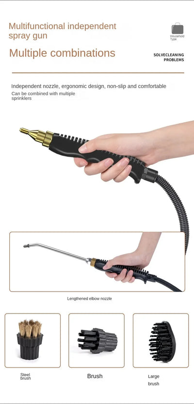 2025 New 1500W handheld steam cleaner Suitable for kitchen Bathroom Air conditioning Steam cleaning tools Portable steam cleaner