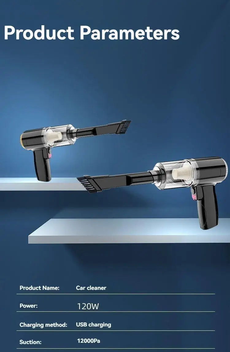 Car Vacuum Cleaner 12000PA Powerful Cleaning Machine Cars Cleaner Mini Wireless Portable Hand Held Cleaner for Home Appliance