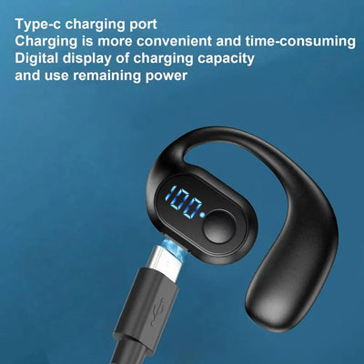 Handsfree Earpiece BT 5.3 Sweat Resistant Wireless Sport Headphones Ipx5 Waterproof Noise Reduction For Sport Running Workout