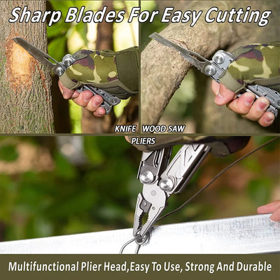 Multitool Folding Knives Pliers Wire Cutter Can Opener Screwdriver Scissor Clamp Hand Tools Diy EDC Survival Gear Manual Pliers