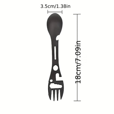 Multi Function tableware spoon multi tool can opener flatware Portable bottle cutlery multitool camp utensil fork Spork stainles