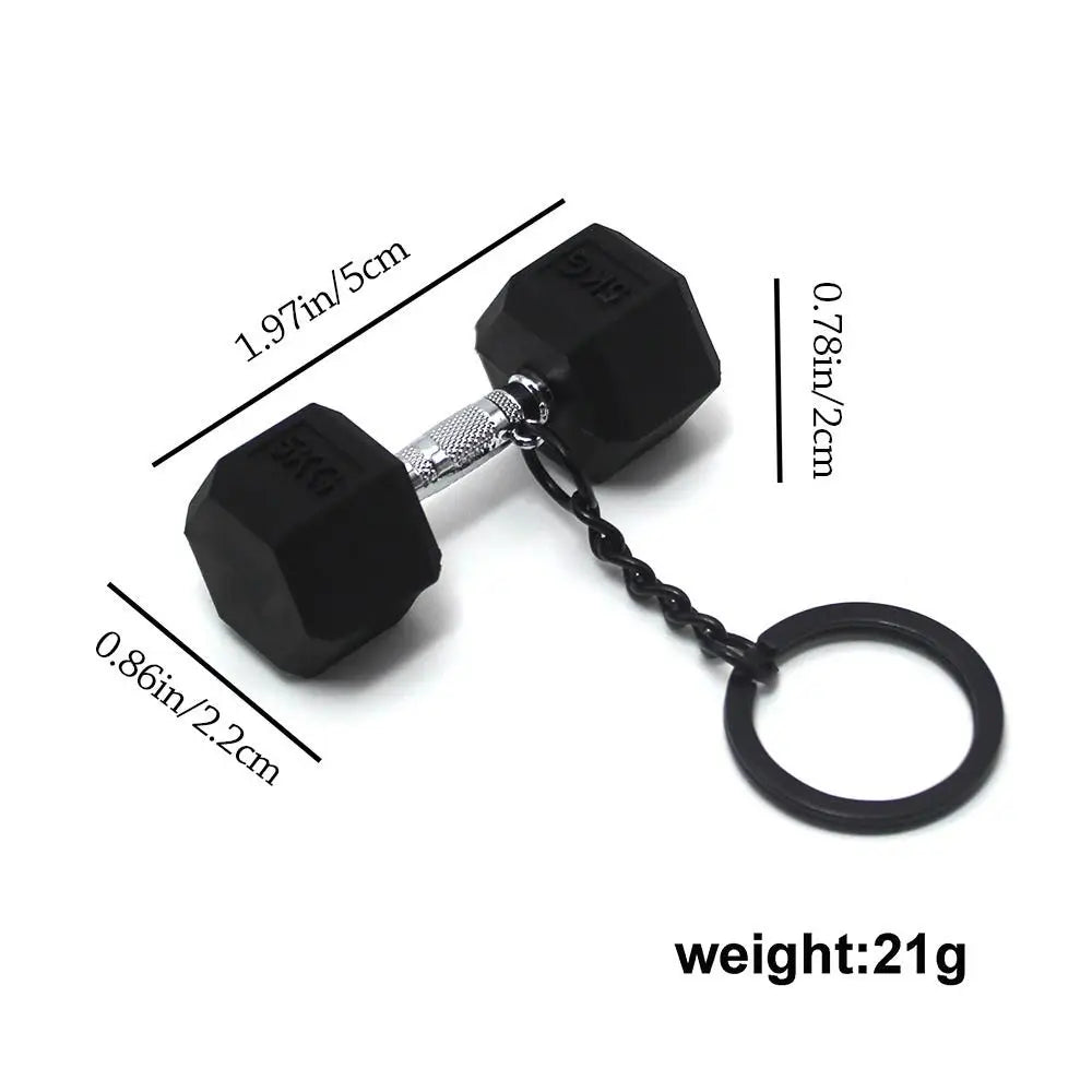 Gym Gifts DIY Barbell Keychain Gym Lovers PVC Charms Bags Keychain Kettlebell Dumbbell Pendant Keychain Jewelry Accessories
