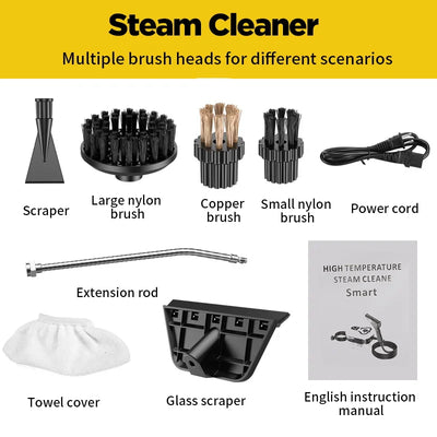 Steam Cleaner High Pressure and Temperature Handhled Steam Mop Commercial Household Air Conditioner Kitchen Hood Car Jet Washer