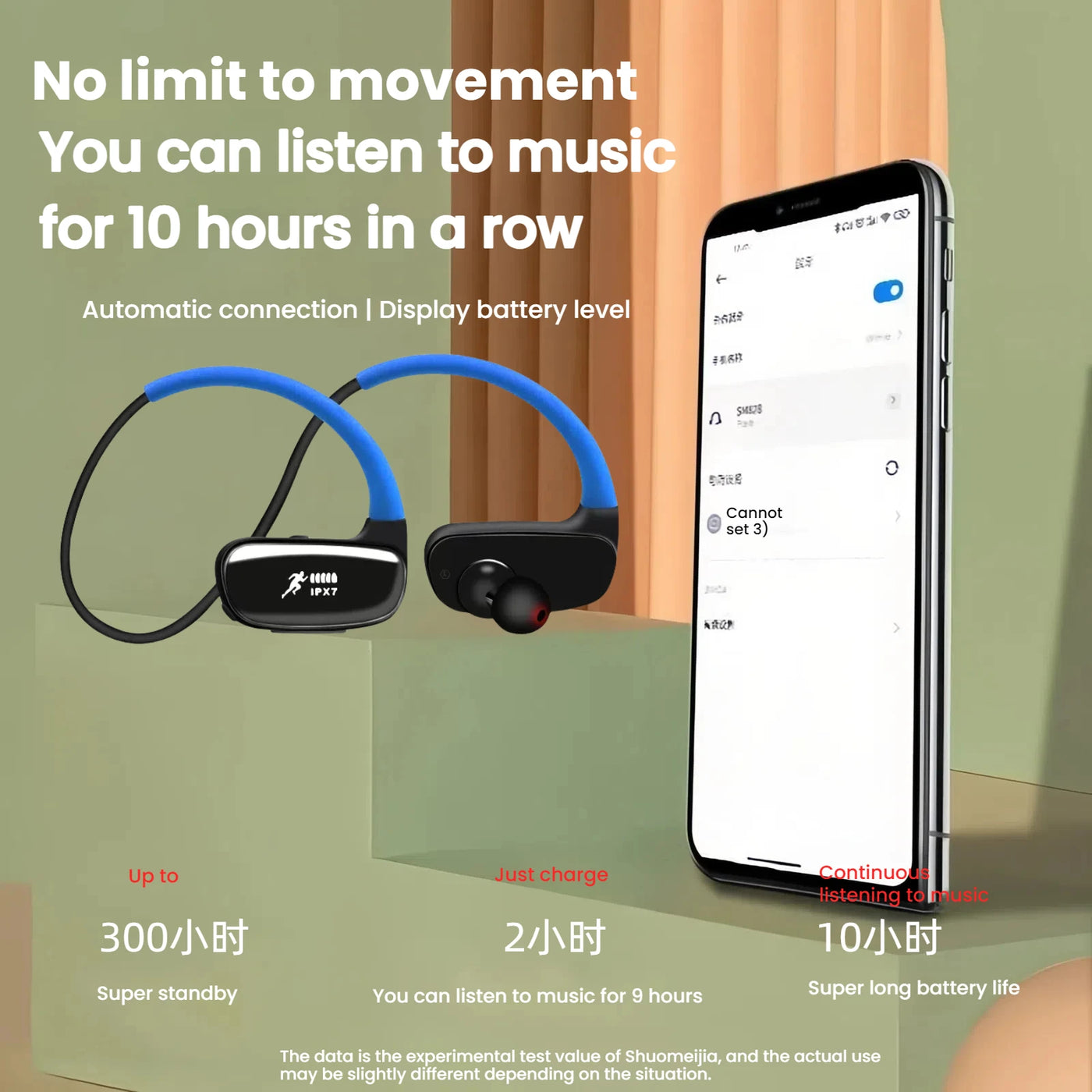 Wireless Earbuds Bluetooth 5.4 Headphones Bluetooth Gym Running Headphones 32GB MP3 Player for Workouts, Running, Cycling