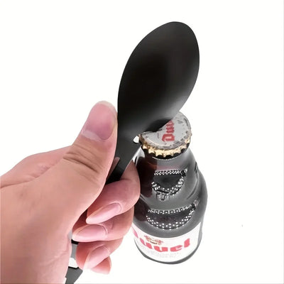 Multi Function tableware spoon multi tool can opener flatware Portable bottle cutlery multitool camp utensil fork Spork stainles