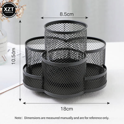 New Home Office Large Capacity Art Supply Space Saving 360 Degree Rotating 7 Compartments Pencil Holder Desk Organizer Workspace