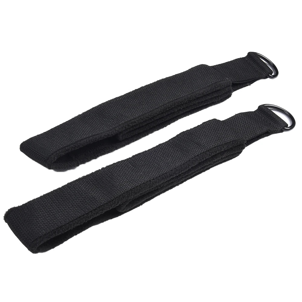 Pilates Reformer Foot Straps - Double Loop D-Ring Exercise Handles (2-Pack)