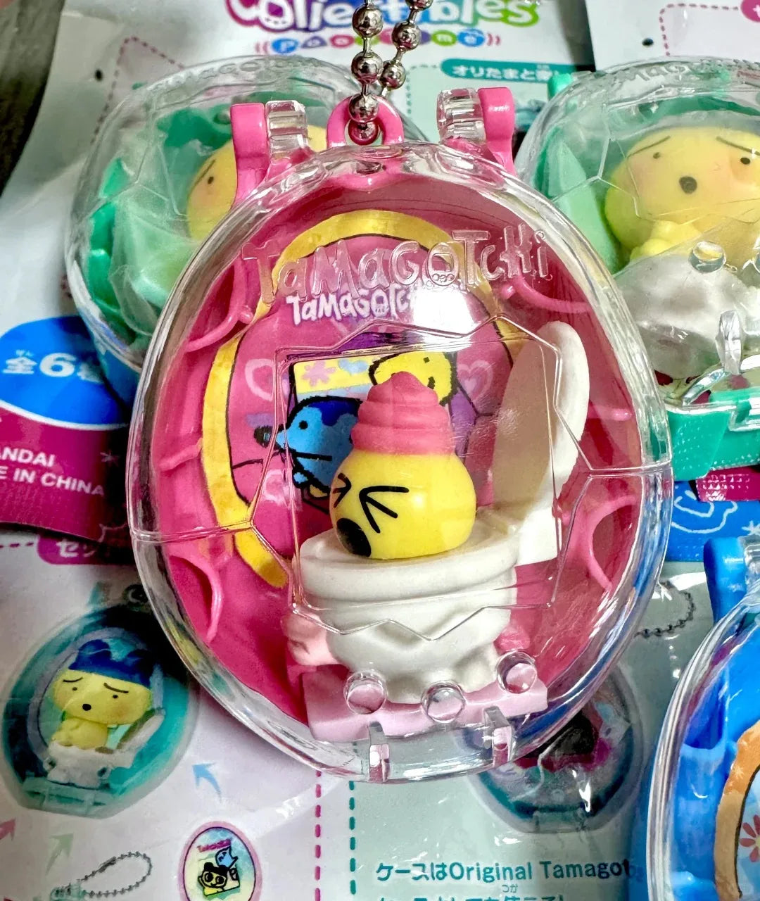 Bandai Tamagotchi Spare Time Series2  Pooptime Pendant  Bean Mr.Koigari Doll Box Toy Collectible Anime Game Figurine