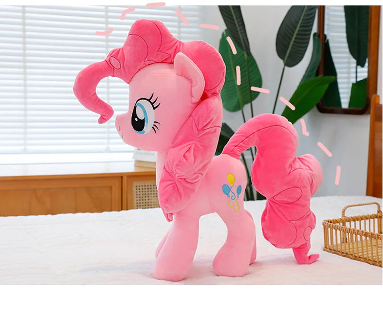 New My Little Pony Plush Doll Anime Twilight Sparkle Fluttershy Pinkie Pie Cartoon Soft Ornament Birthday Kawaii Toy Kid Gift