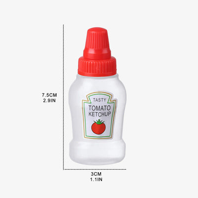 4pcs Mini Condiment Bottles Portable Seasoning Storage Containers