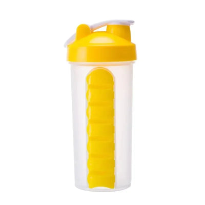 600ml 2-in-1 SmartWater Bottle with Medicine Case Leak Proof Sports Design Outdoor Adventures Fitness Travel Easy Carry Health
