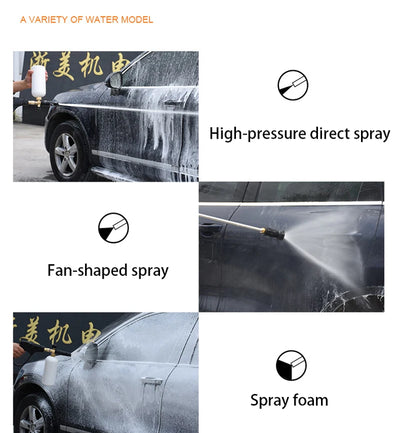 Portable 220v 1300psi High Pressure Washer Car Washer Water Gun Pressure Water Pump 90bar Real Outlet  for Parkside Foam Lance