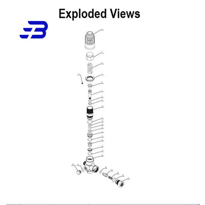 350 Bar 40lpm high pressure Washer Parts triple plunger pump regulating valve regulator unloader Bypass Unloader Valve
