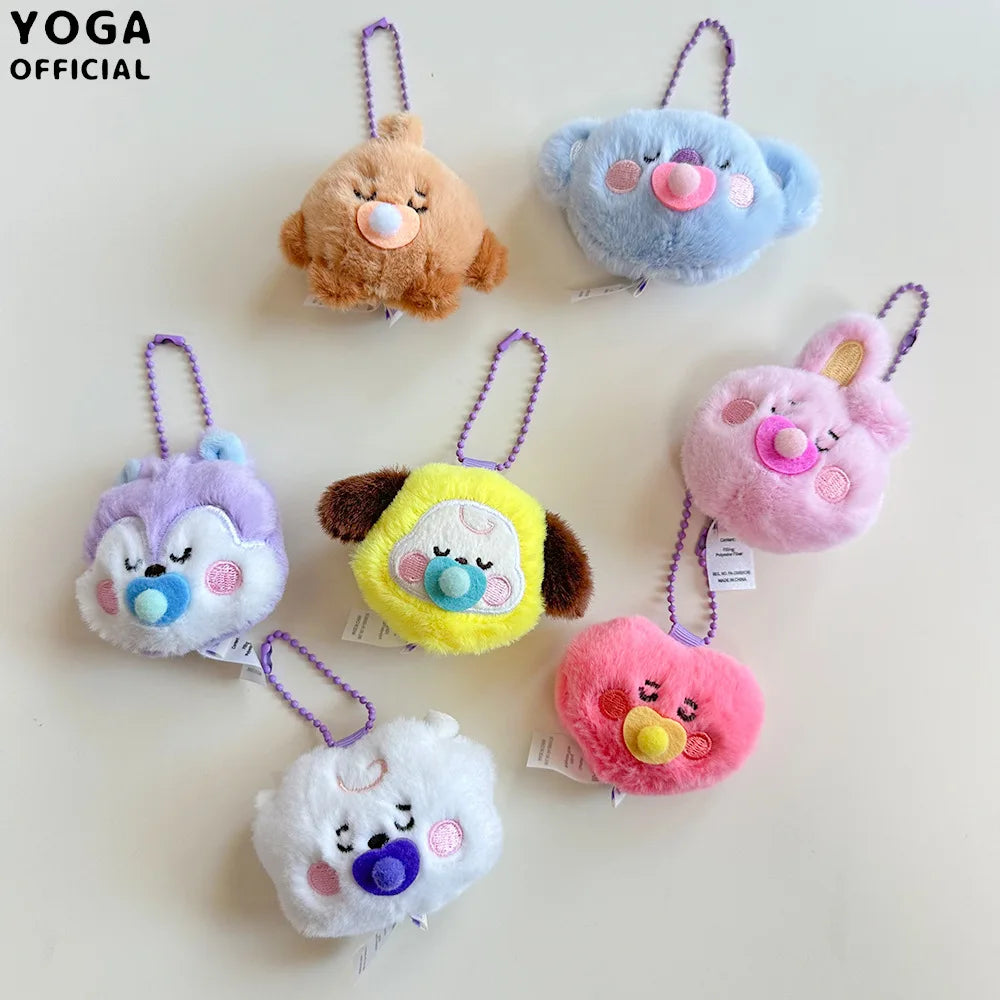 2025 Anime New BT21 Plush Toy Fashion Cartoon Korean Popular Plush Toy Pendant Backpack Keychain Pendant Accessories Girl Gifts