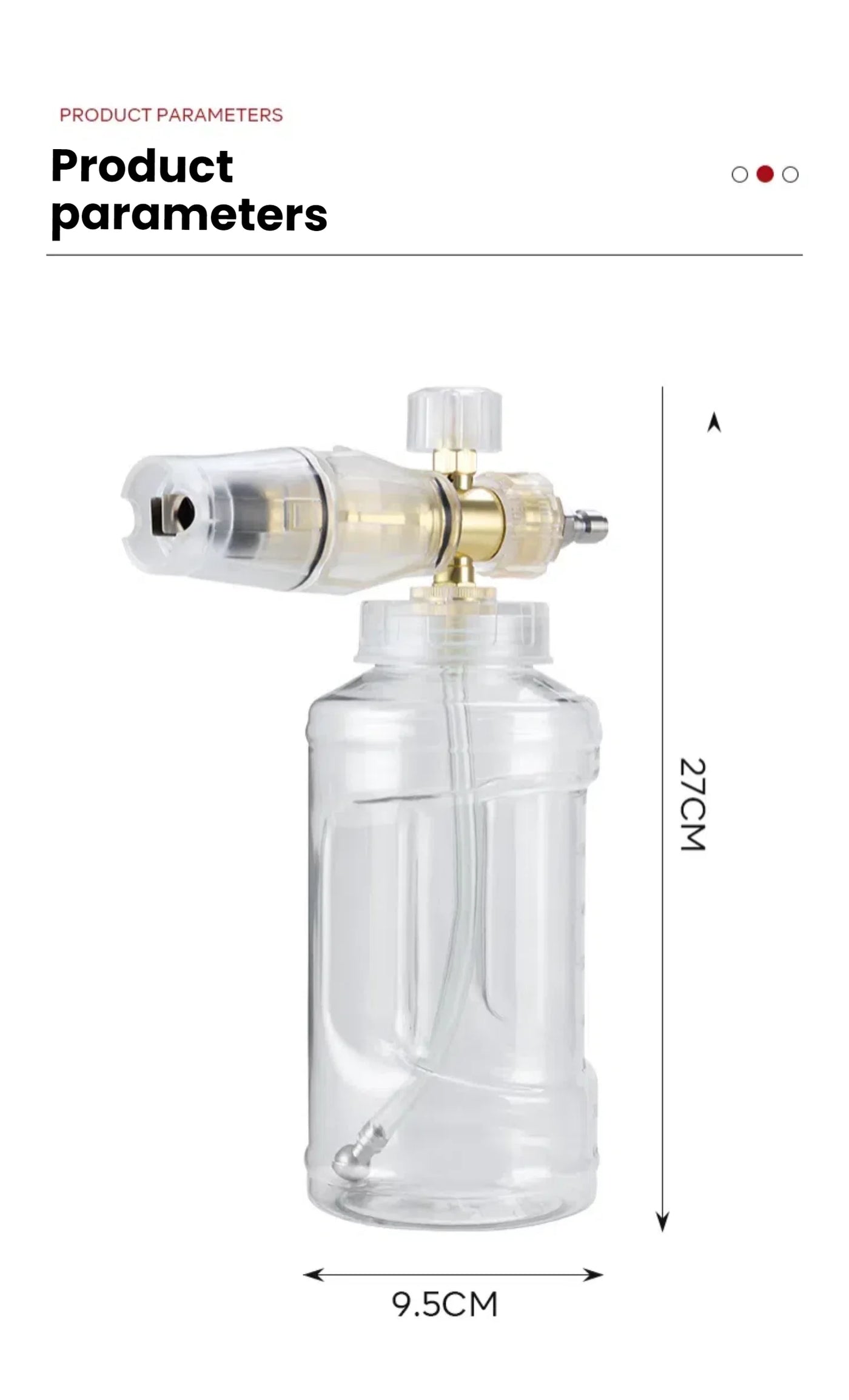 Pressure Washer Foam Cannon， Foam Generator Snow Foam Lance， 1/4” Quick Connector， Adjustable Sprayer Nozzle，Pressure Washer Kit