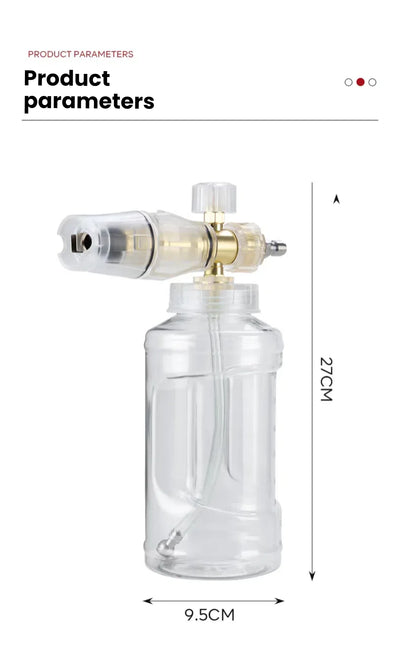 Pressure Washer Foam Cannon， Foam Generator Snow Foam Lance， 1/4” Quick Connector， Adjustable Sprayer Nozzle，Pressure Washer Kit
