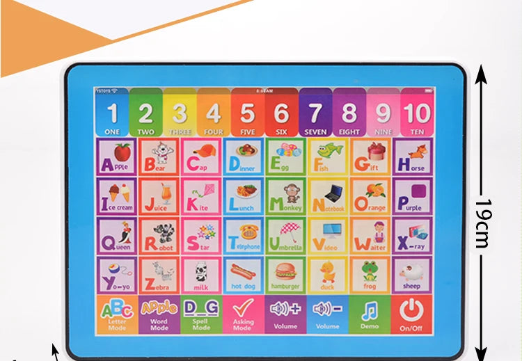Learning Tablet for Kids Fun Touch and Learn Machine Educational Children Electronic Preschool Children Toys for Toddler Kids