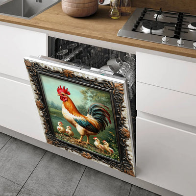 Easy-Clean Magnetic Dishwasher Door Cover - No Glue Needed, Perfect for Kitchen Decor & Stainless Steel Panels, 23.03x25.59 inch