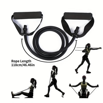 4-Level Resistance Band with Handles - Adjustable Strength Training Tube