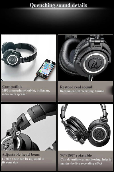 Audio-Technica ATH-M50x Professional Studio Monitor Headphones
