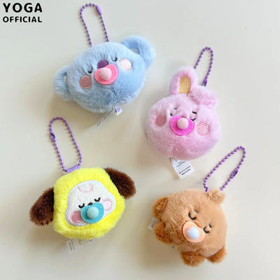 2025 Anime New BT21 Plush Toy Fashion Cartoon Korean Popular Plush Toy Pendant Backpack Keychain Pendant Accessories Girl Gifts