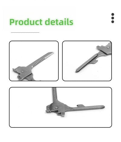 Outdoor multifunctional keychain multifunctional tool 6-in-1 folding mini knife hardware tool creativity