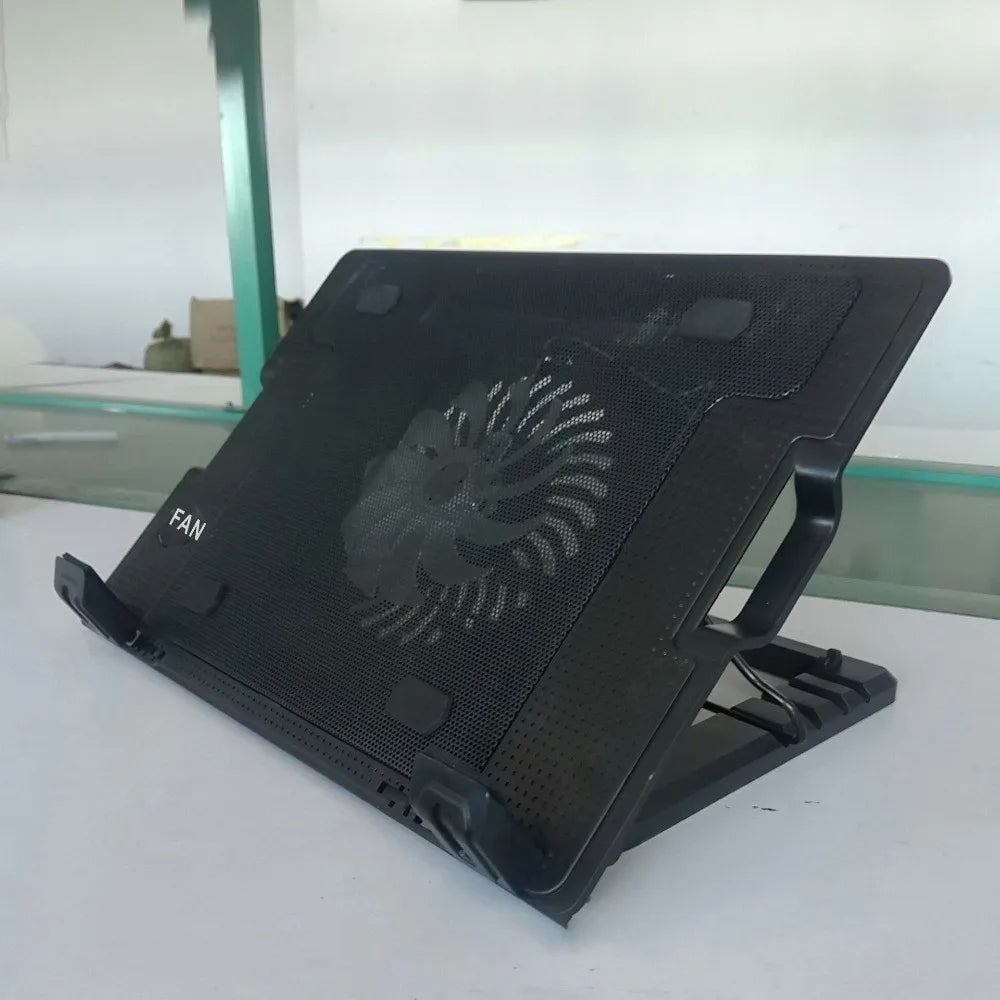 Adjustable Laptop Cooling Fan Pad Heat Dissipation Two USB Port Laptop Cooler Base Stand Portable 15.6 Inch