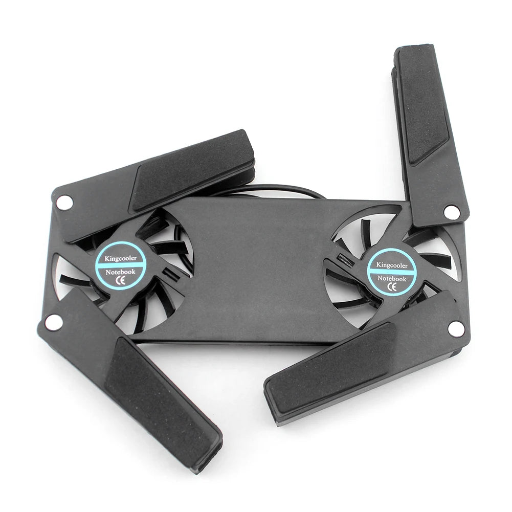 Foldable Cooling Pad Laptop Cooler with Double Fans Laptop Stand USB Powered for 7-15 inch Notebook PC LCD Display Cooler Holder