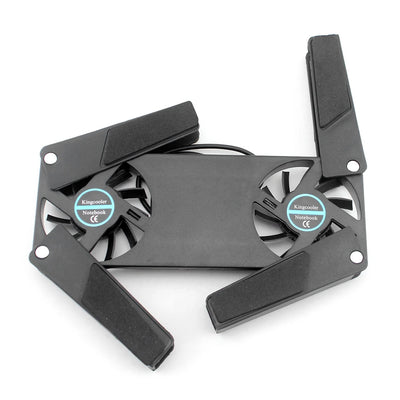 Foldable Cooling Pad Laptop Cooler with Double Fans Laptop Stand USB Powered for 7-15 inch Notebook PC LCD Display Cooler Holder