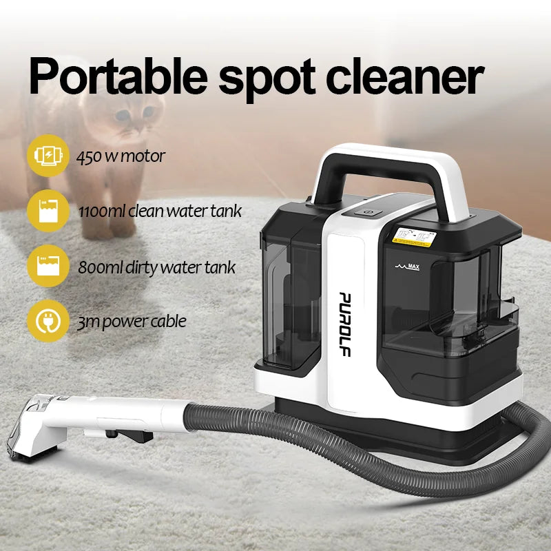 2024 BOL Hot Sale OEM 450W    Handhold Portable  Powerful Suction Carpet Cleaner for Carpet and Sofa Fabric Stain