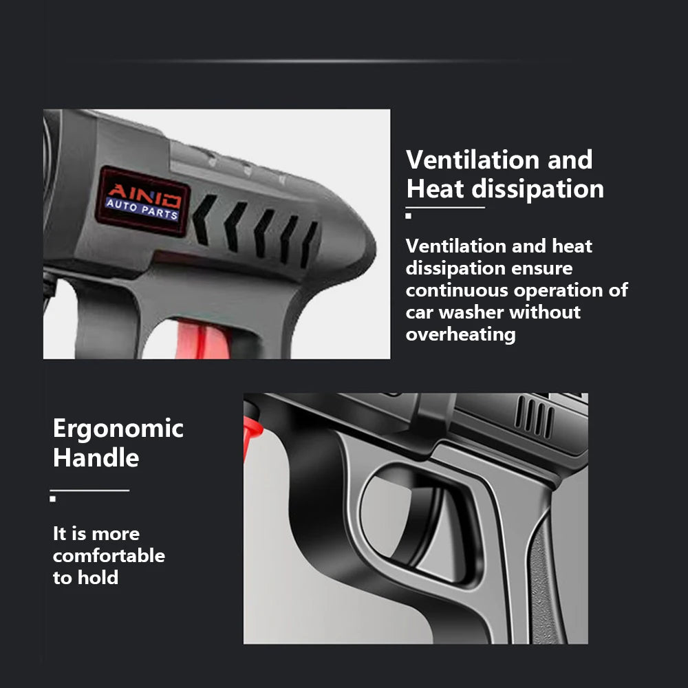 60BAR Wireless High Pressure Car Wash Water Gun Car Washer Self Priming Sustain 300W For Auto Home Garden Cleaning Car Washing
